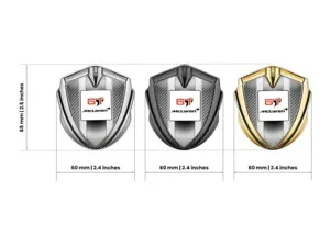 McLaren Metal Abovedado Emblema Opulenta Remate Aleación Detalle